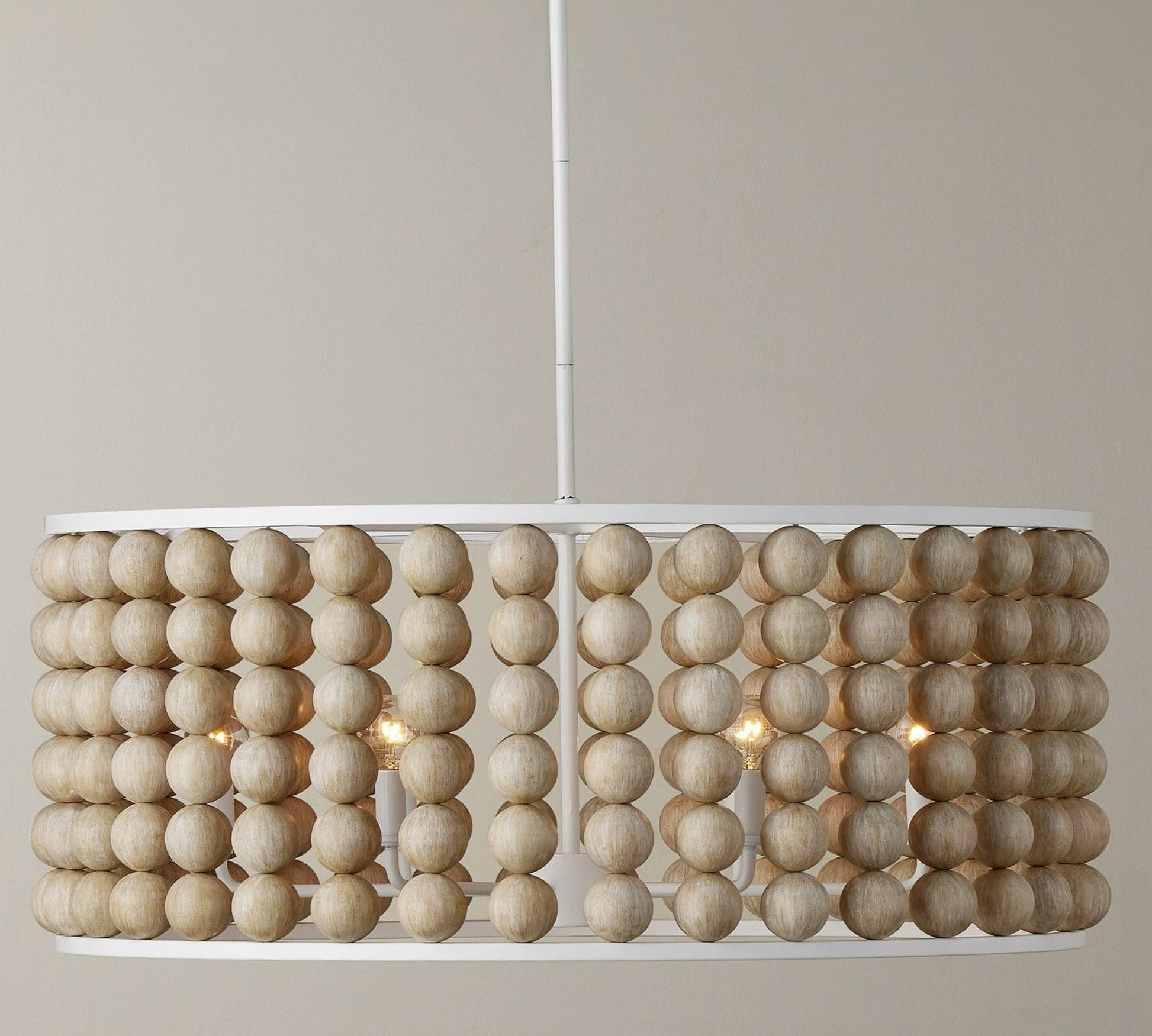 Brookbury Wood Bead Chandelier 32" - Richardrider