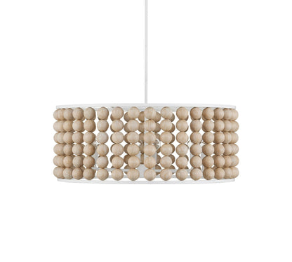 Brookbury Wood Bead Chandelier 32" - Richardrider