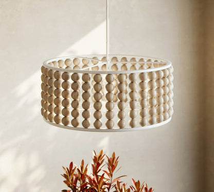 Brookbury Wood Bead Chandelier 32" - Richardrider