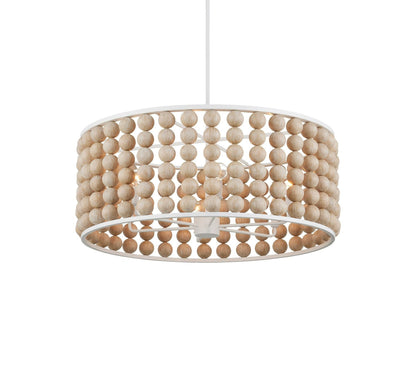 Brookbury Wood Bead Chandelier 32" - Richardrider