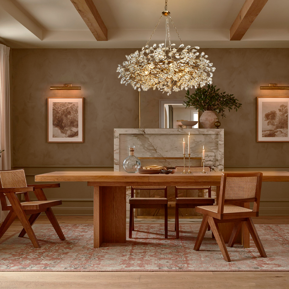 Fiore Crown Chandelier 32"