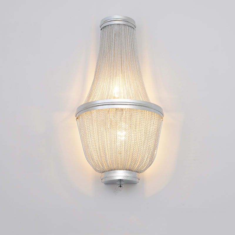 Tassel Aluminum Chain Wall Sconce In Living Room - Richardrider