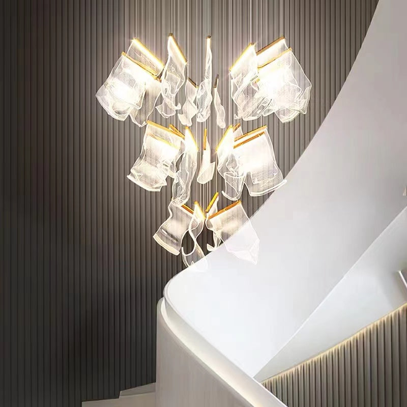 Extra Large Modern Paper Chandelier For Staircase / Foyer Villa Hall Ceiling - Richardrider