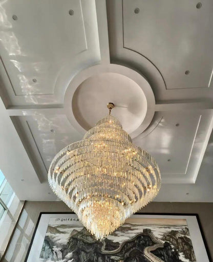 Luxury Multi-tiered Extra Large Crystal Chandelier for Staircase/Foyer/Entryway - Richardrider