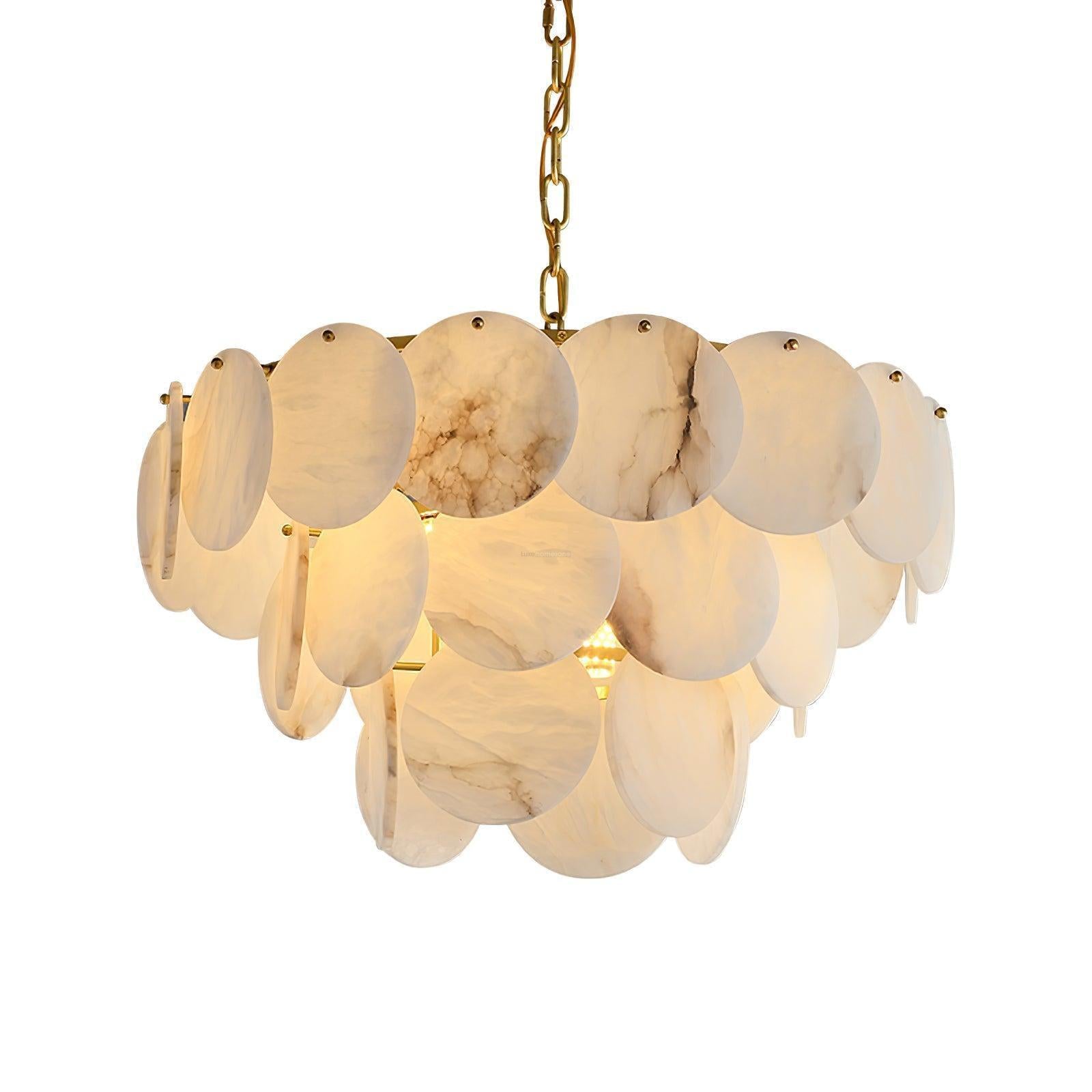 Alabaster Shell Brass Chandelier with 2/3/4/5/6 layer - Richardrider