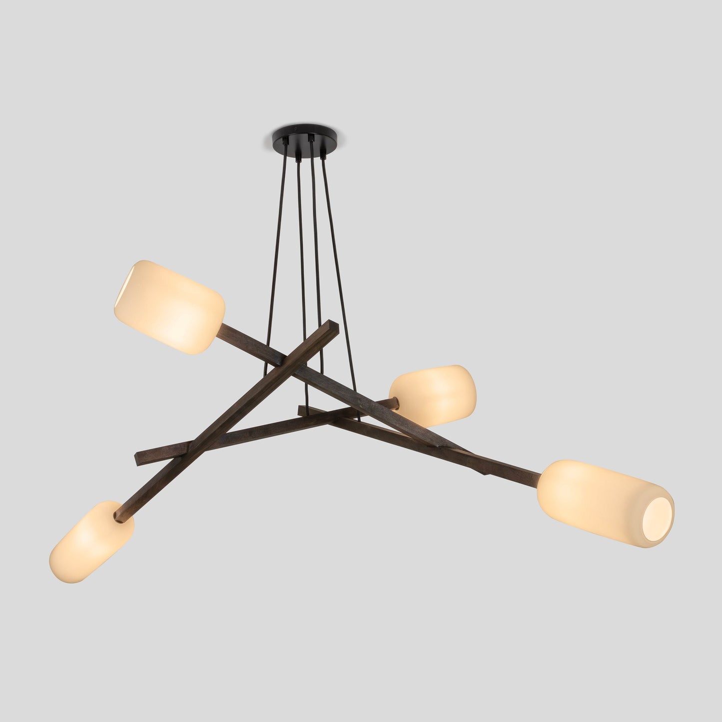 Jaroumere Chandelier Hand-blown Glass & Aluminum & Solid Wood 70"W x 43"D