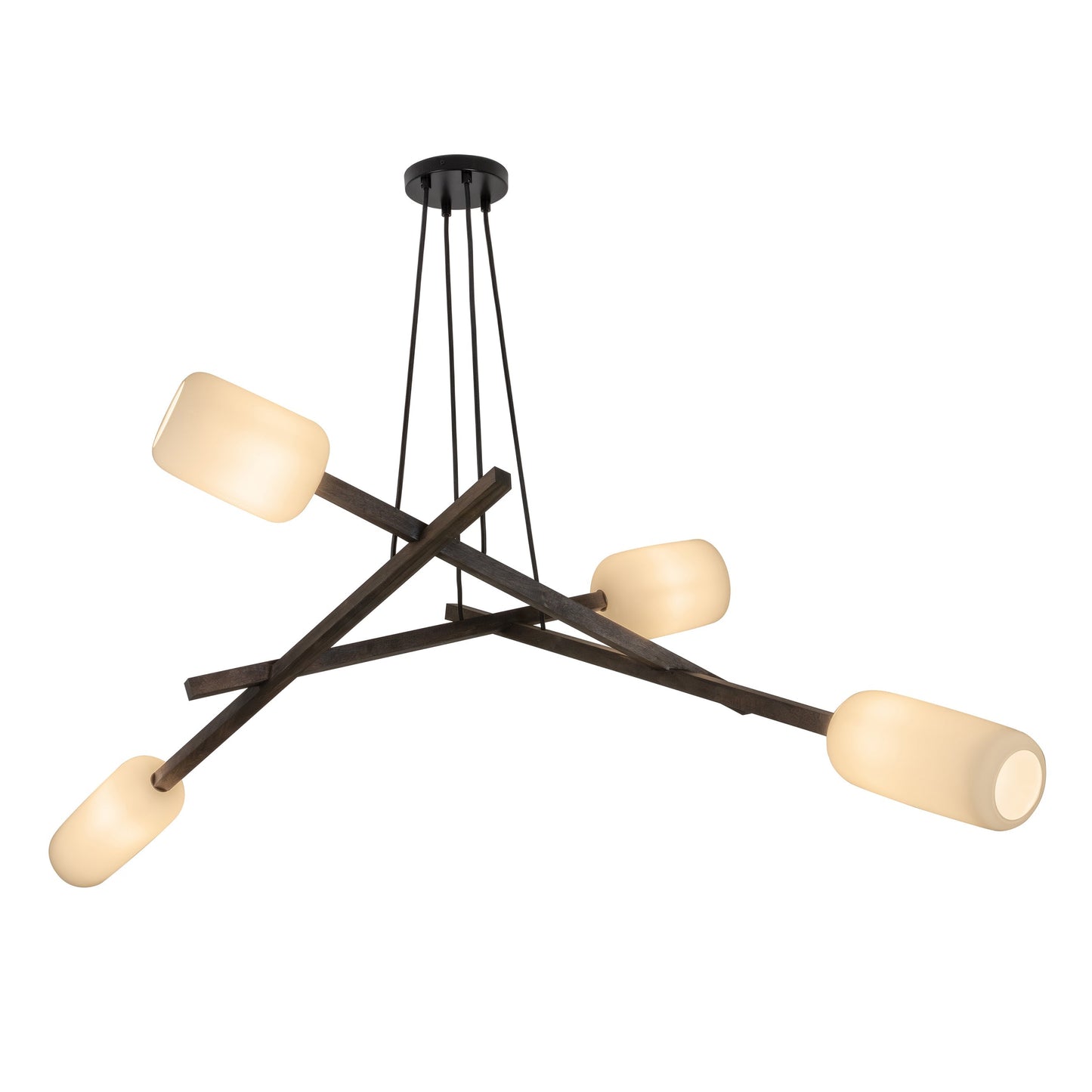 Jaroumere Chandelier Hand-blown Glass & Aluminum & Solid Wood 70"W x 43"D