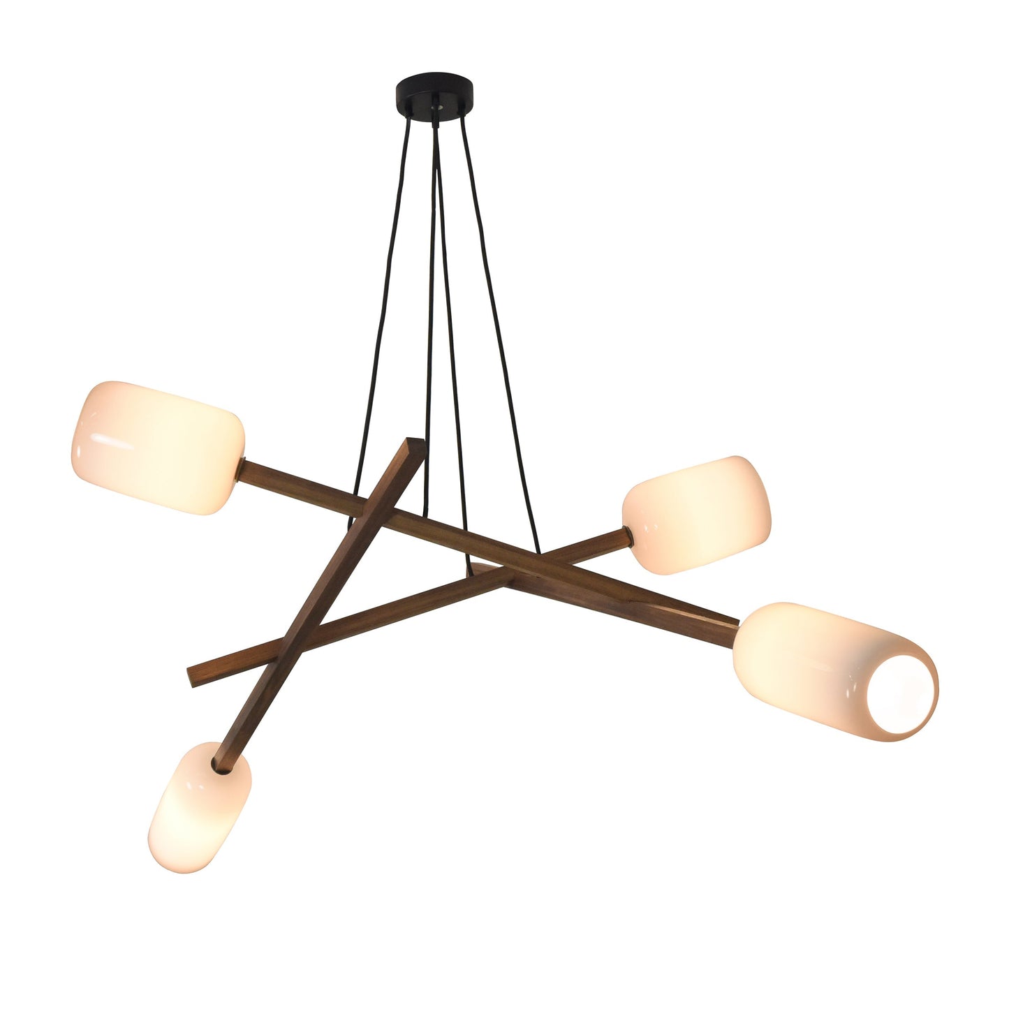 Jaroumere Chandelier Hand-blown Glass & Aluminum & Solid Wood 70"W x 43"D