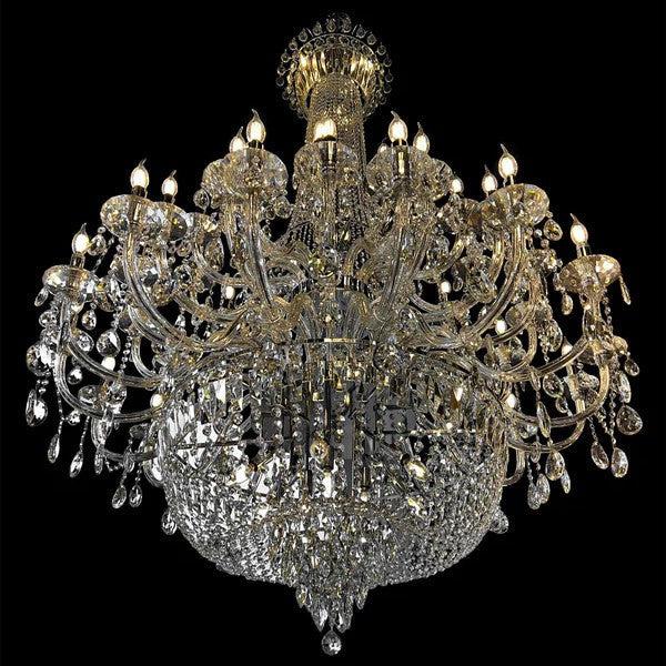 Extra Large European-style Multi-layers Candle Luxury Crystal Chandelier Gold Art Foyer/Staircase Decorative Light Fixture - Richardrider