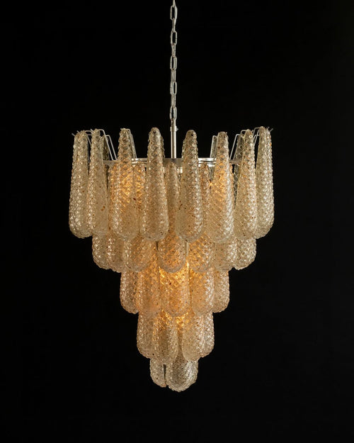 Murano Chandelier – Drop – 41 glasses – Amber