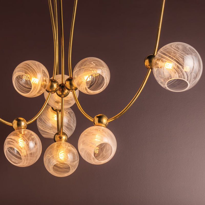 Eluster Chandelier Brass & Glass 66.75"W x 66.75"D