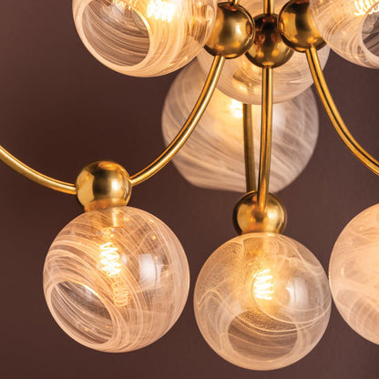 Eluster Chandelier Brass & Glass 66.75"W x 66.75"D