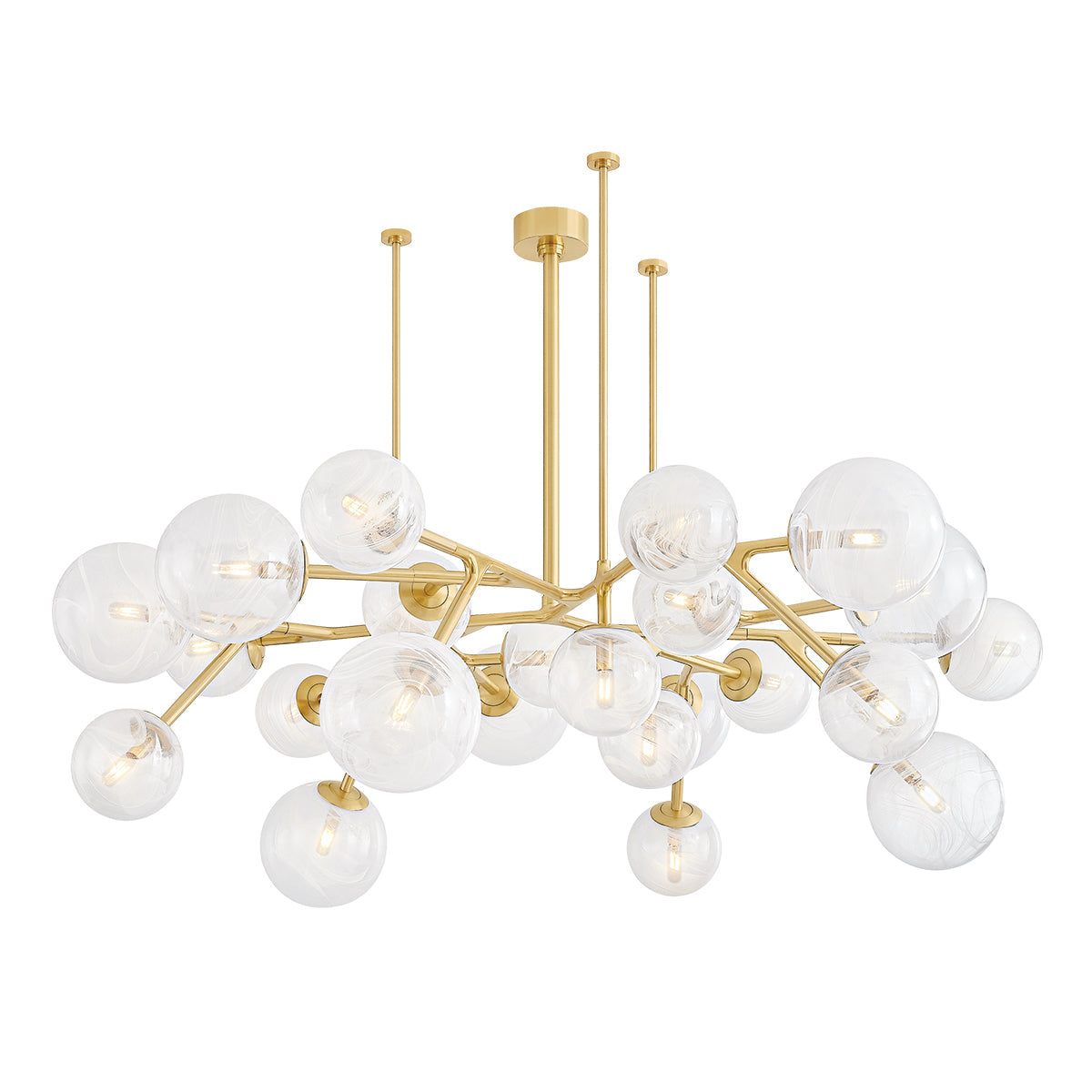 Kaieinar Chandelier Steel & Glass 46"W x 46"D