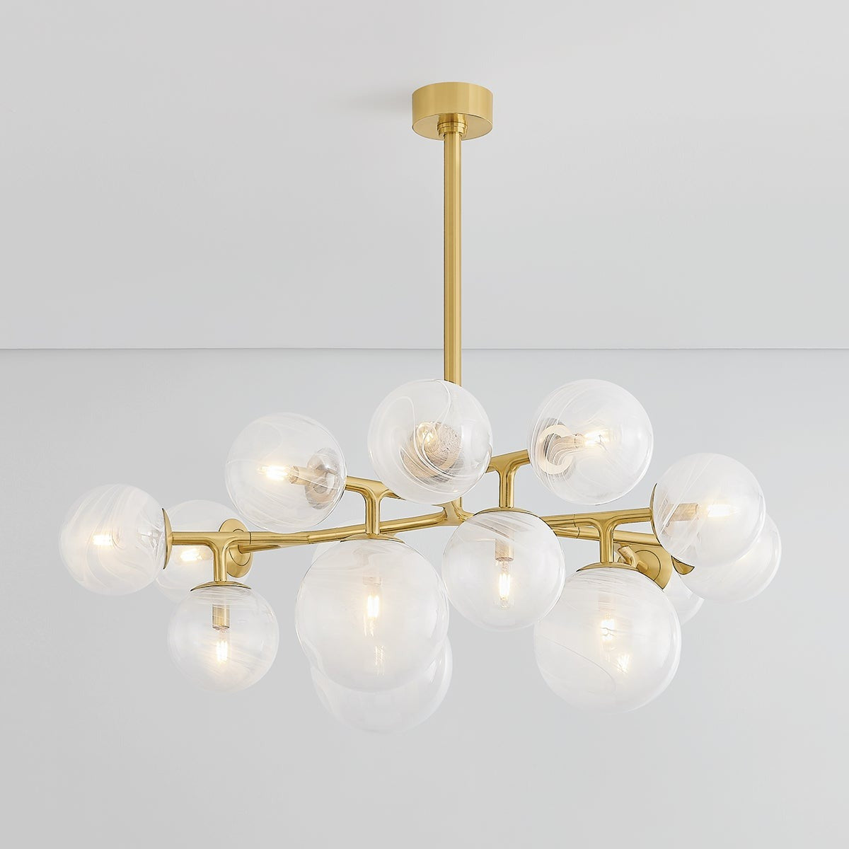 Kaieinar Chandelier Steel & Glass 46"W x 46"D