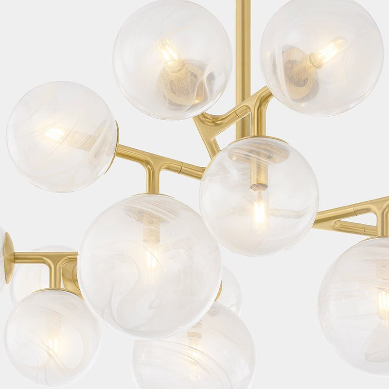 Kaieinar Chandelier Steel & Glass 46"W x 46"D
