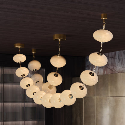 Oryrix LED Chandelier Steel & Glass 98.5"W x 10"D
