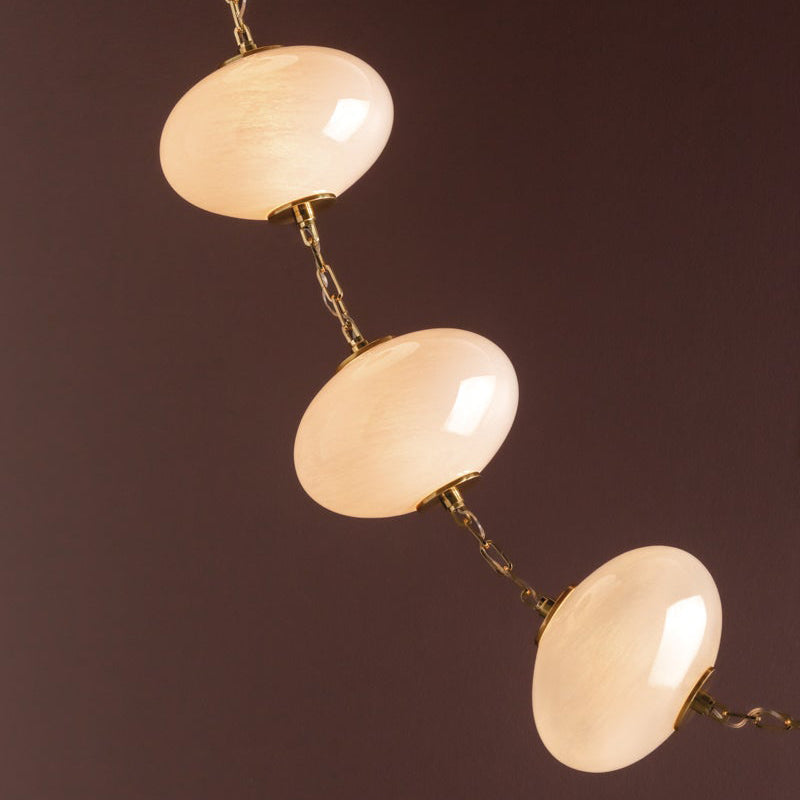 Oryrix LED Chandelier Steel & Glass 98.5"W x 10"D