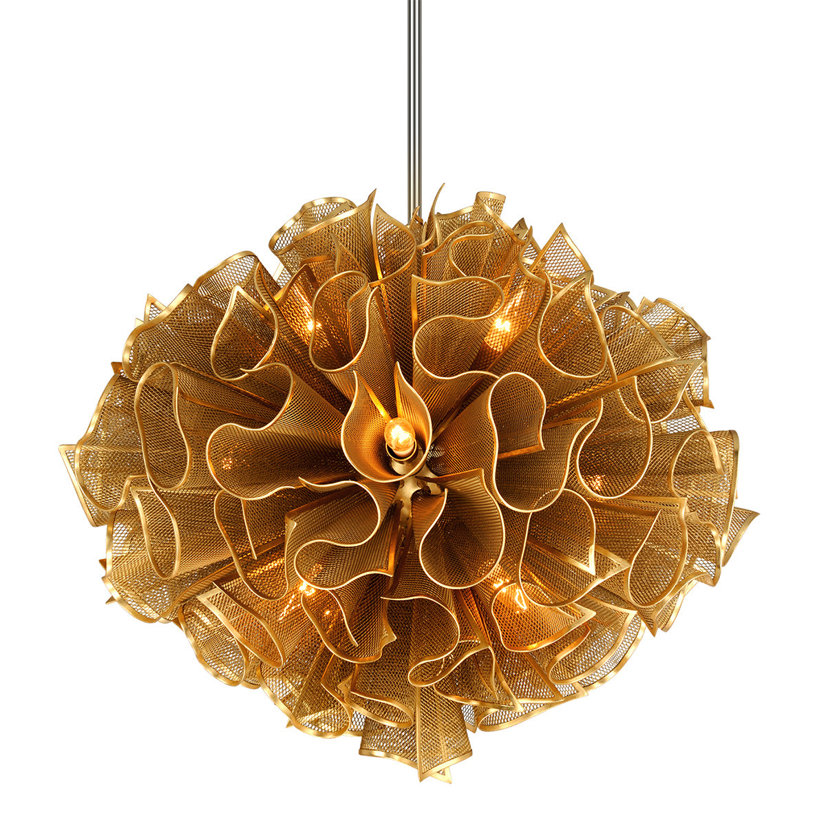 Vetasera Chandelier Hand-crafted Iron 37"D
