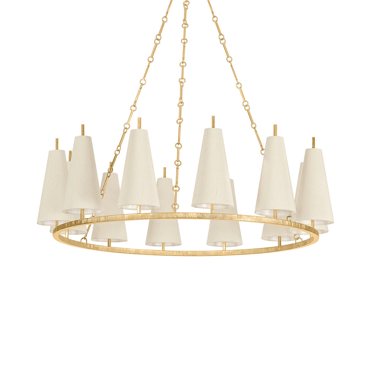 Kaiidor Chandelier Iron & Fabric 42"D