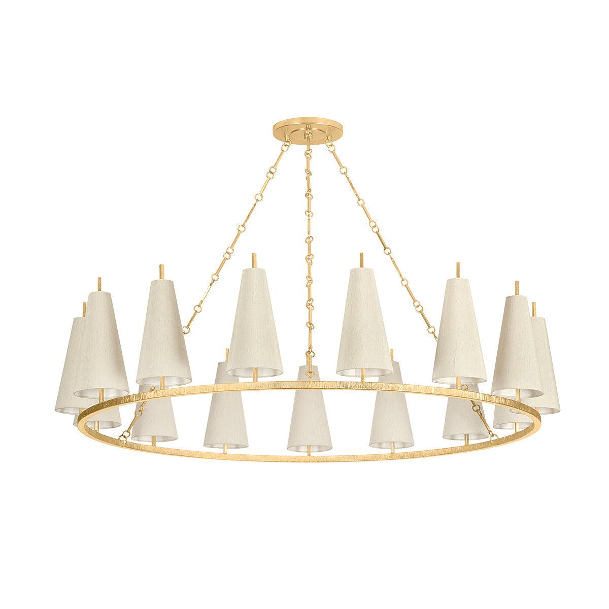 Kaiidor Chandelier Iron & Fabric 42"D