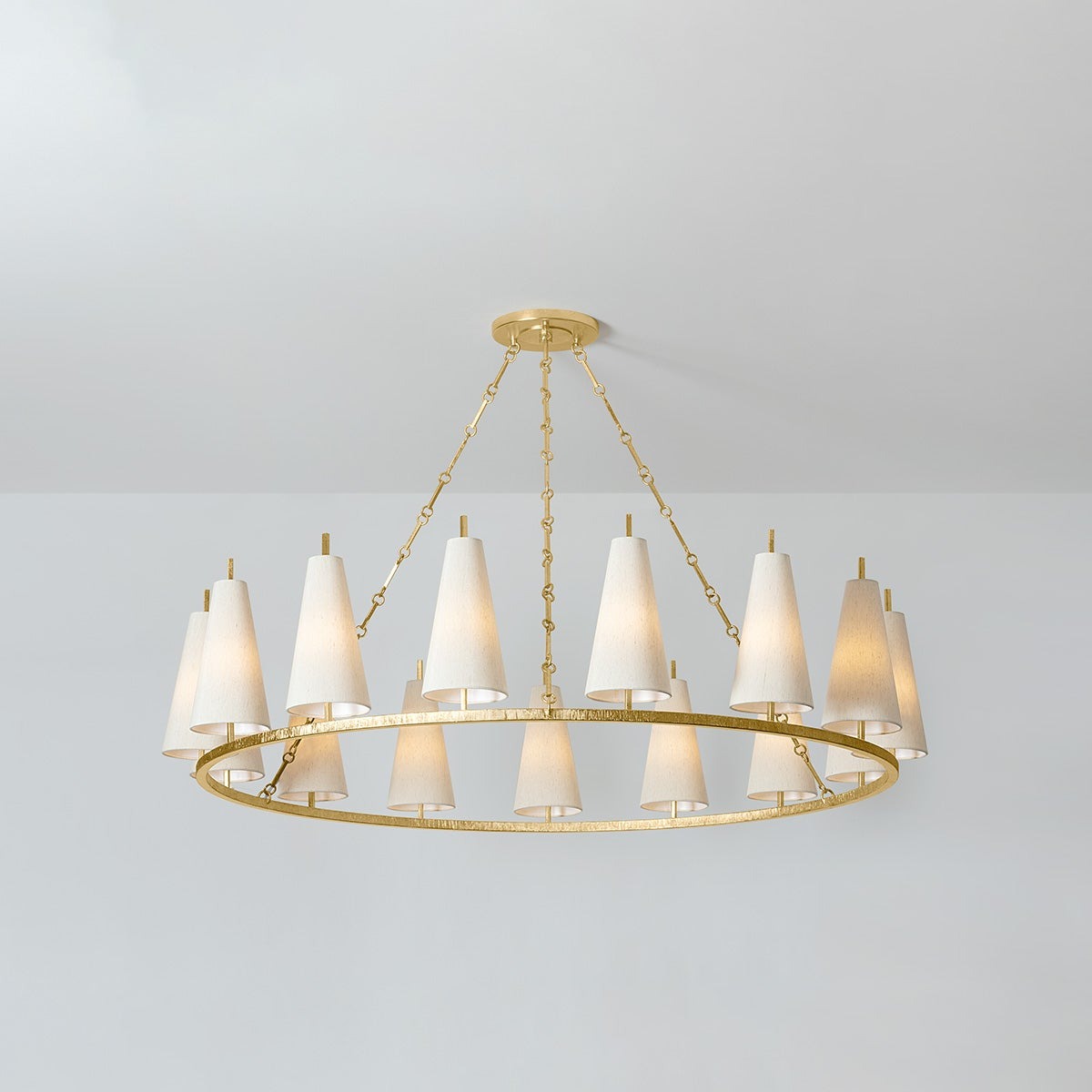 Kaiidor Chandelier Iron & Fabric 42"D