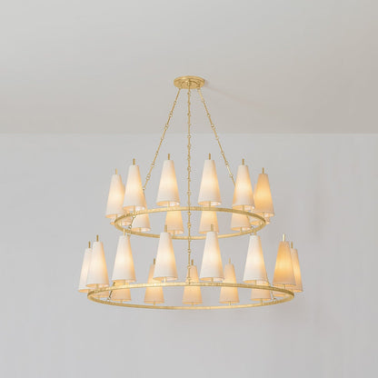 Kaiidor Chandelier Iron & Fabric 42"D
