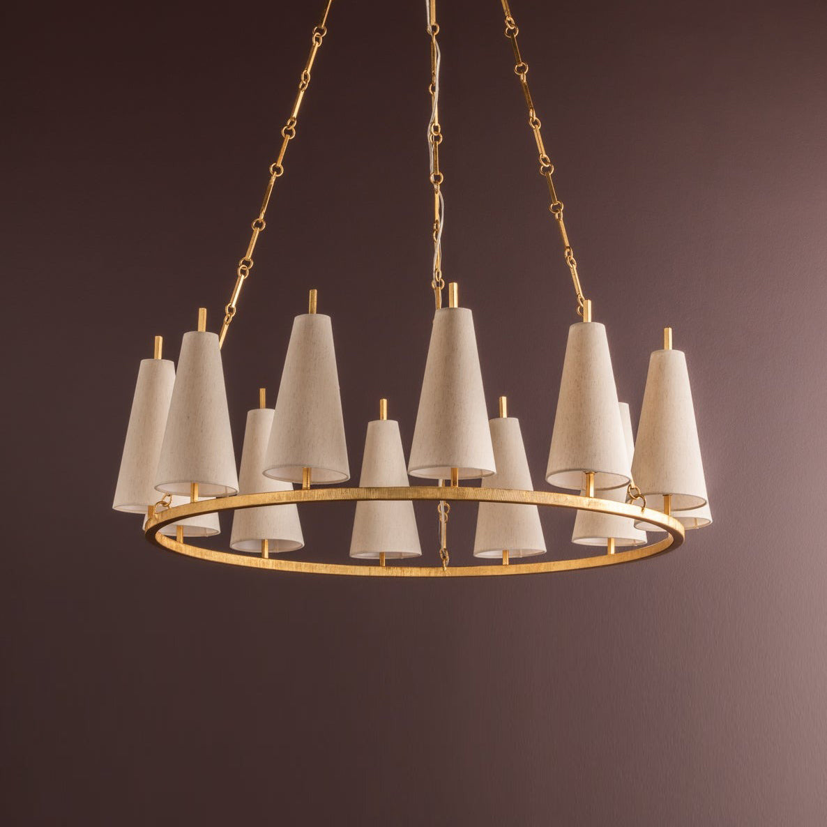 Kaiidor Chandelier Iron & Fabric 42"D