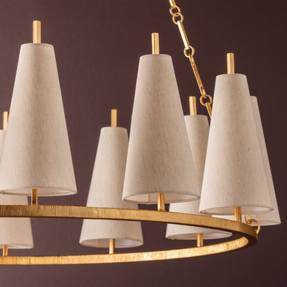 Kaiidor Chandelier Iron & Fabric 42"D