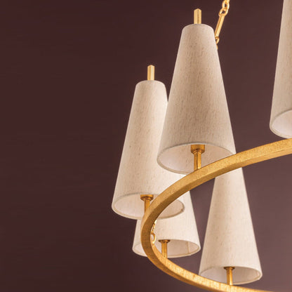 Kaiidor Chandelier Iron & Fabric 42"D