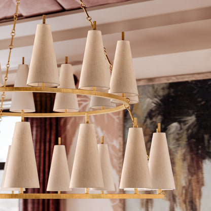 Kaiidor Chandelier Iron & Fabric 42"D