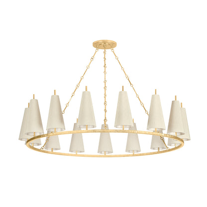 Kaiidor Chandelier Iron & Fabric 42"D