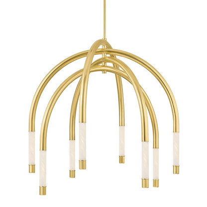 Xanirix LED Chandelier Steel & Glass 33.75"W x 33.75"D