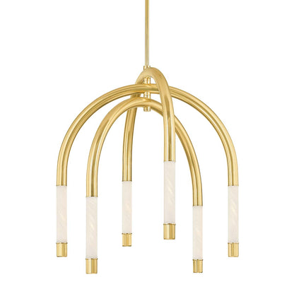 Xanirix LED Chandelier Steel & Glass 33.75"W x 33.75"D