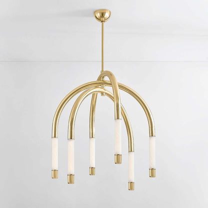 Xanirix LED Chandelier Steel & Glass 33.75"W x 33.75"D