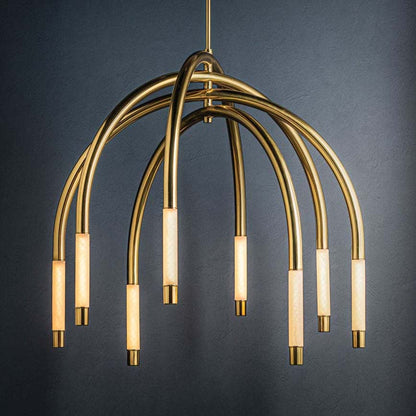 Xanirix LED Chandelier Steel & Glass 33.75"W x 33.75"D