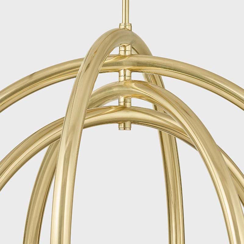 Xanirix LED Chandelier Steel & Glass 33.75"W x 33.75"D
