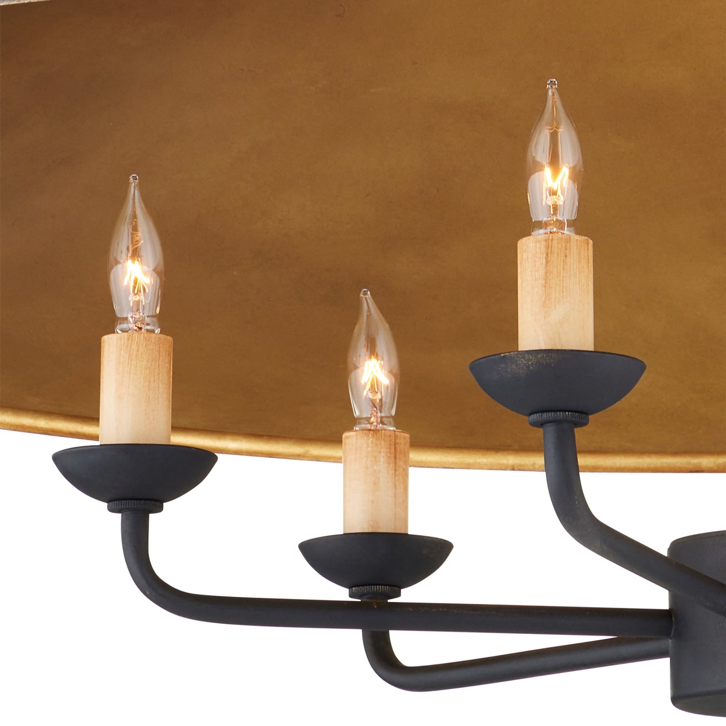Loredell Chandelier Wrought Iron 36"D