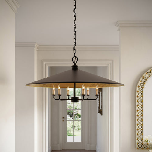 Loredell Chandelier Wrought Iron 36"D