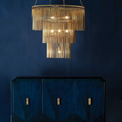 Astraiorix Chandelier Iron & Brass 30"D