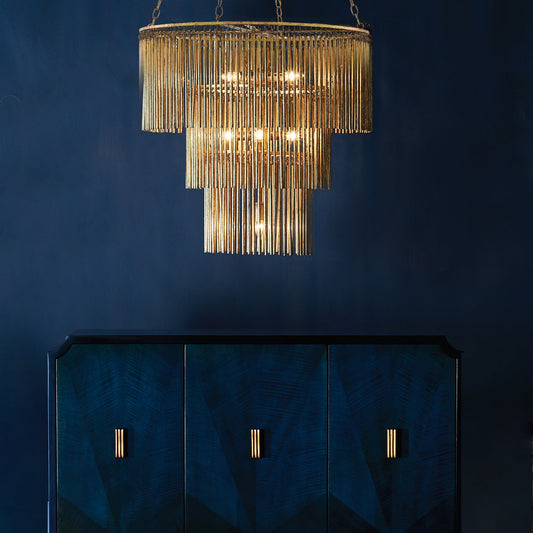 Astraiorix Chandelier Iron & Brass 30"D