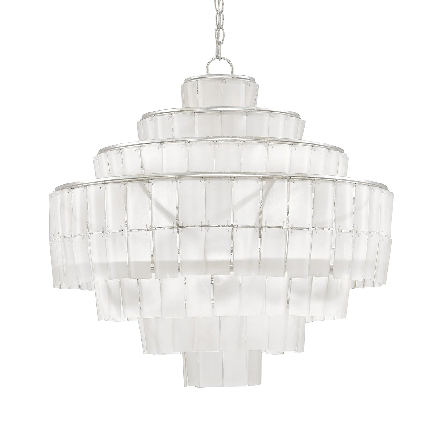 Periodor Chandelier Wrought Iron & Recycled Bottle Glass 27"D
