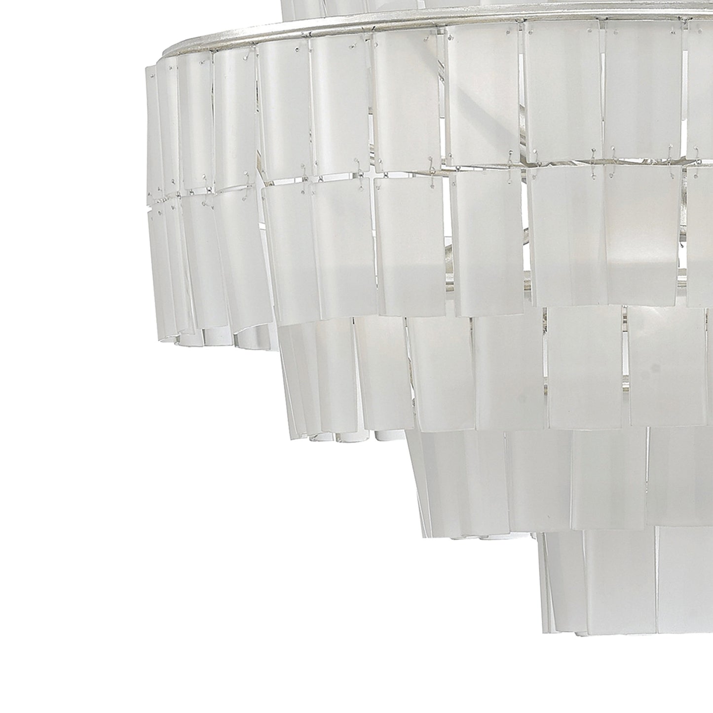 Periodor Chandelier Wrought Iron & Recycled Bottle Glass 27"D