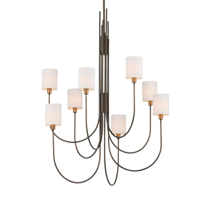 Jarymere Chandelier Metal & Linen 32.5"D