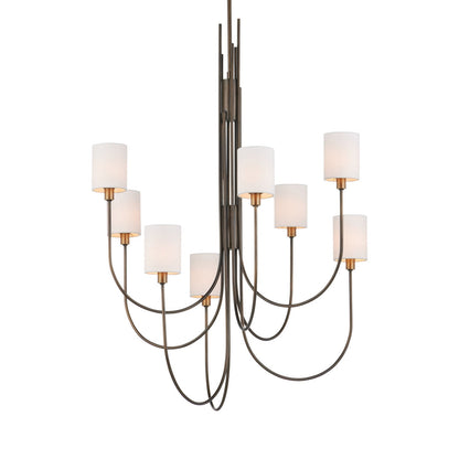 Jarymere Chandelier Metal & Linen 32.5"D