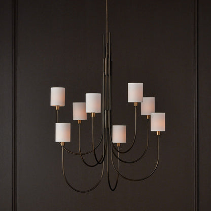 Jarymere Chandelier Metal & Linen 32.5"D