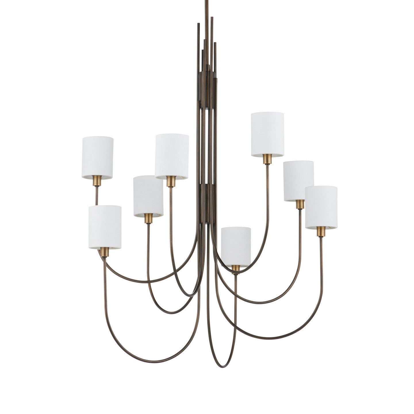 Jarymere Chandelier Metal & Linen 32.5"D