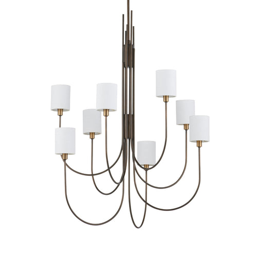 Jarymere Chandelier Metal & Linen 32.5"D