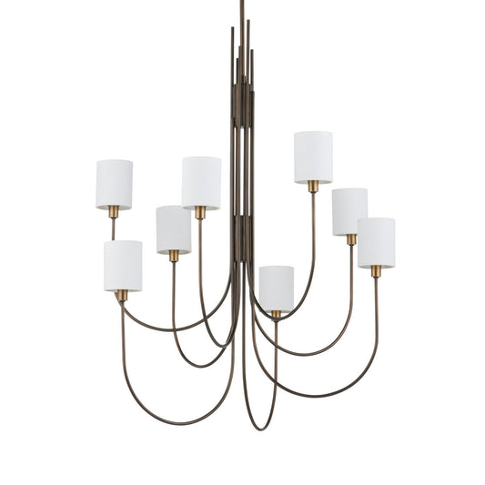Jarymere Chandelier Metal & Linen 32.5"D