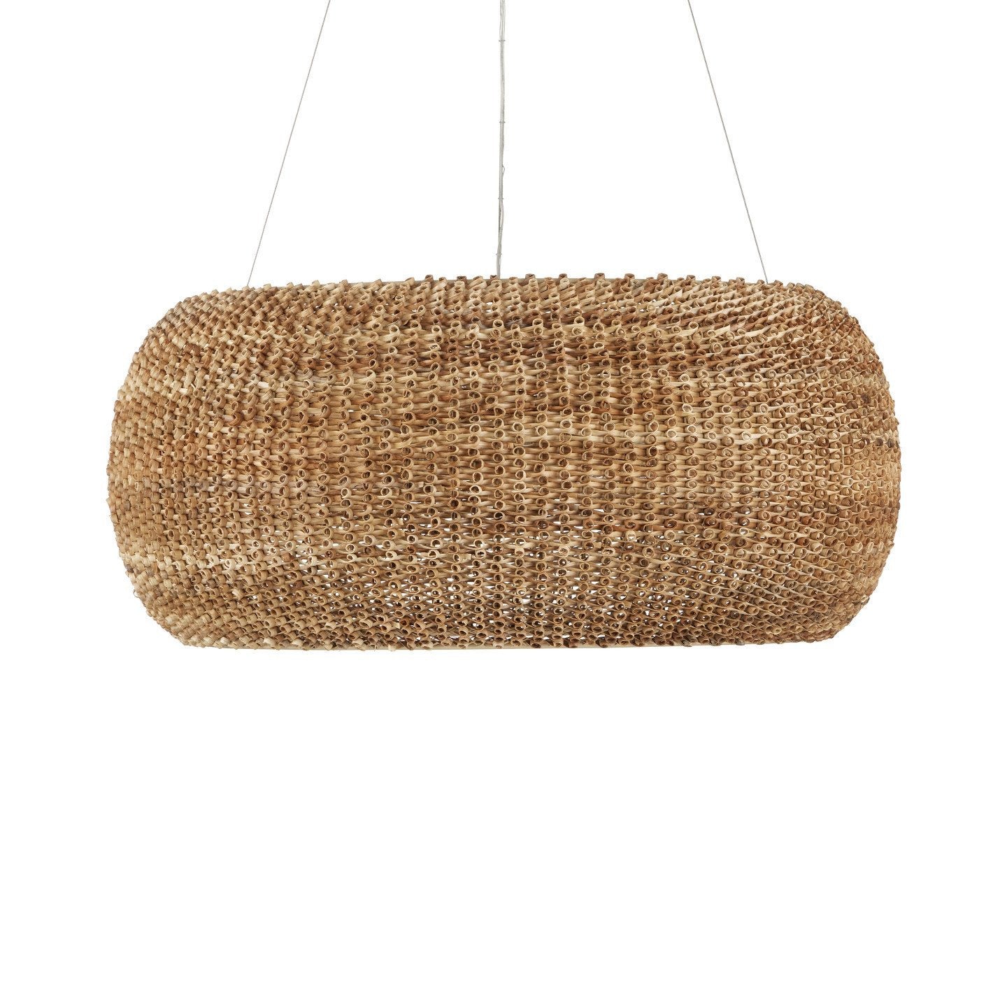 Velaaerix Chandelier Rattan & Wrought Iron 36"D