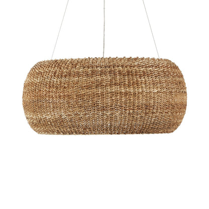 Velaaerix Chandelier Rattan & Wrought Iron 36"D